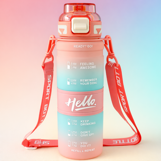 Colourful PowerSip Bottle | 1000 ML Capacity Sipper | Stylish and Functional | Ideal for School, Sports or Office