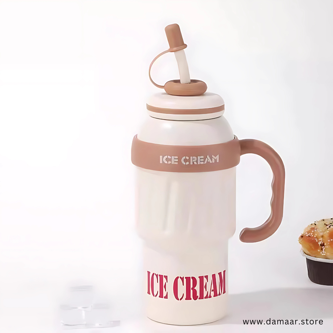 Ice Cream Style Tumbler | 1000 ML Capacity | Preserve Cold or Heat