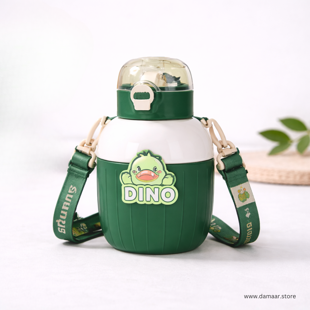 Cute MiniMate Water Bottle | Stainless Steel Bottle | Leak-Resistant | Adjustable Strap | For Kids