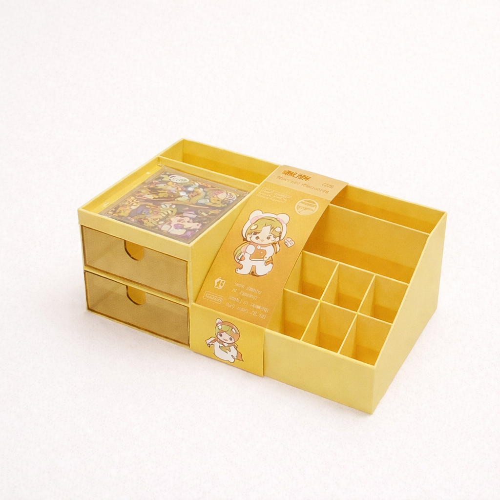 Sleek Desk Organizer | Multipurpose Storage Box | Save Space | Home or Office Use