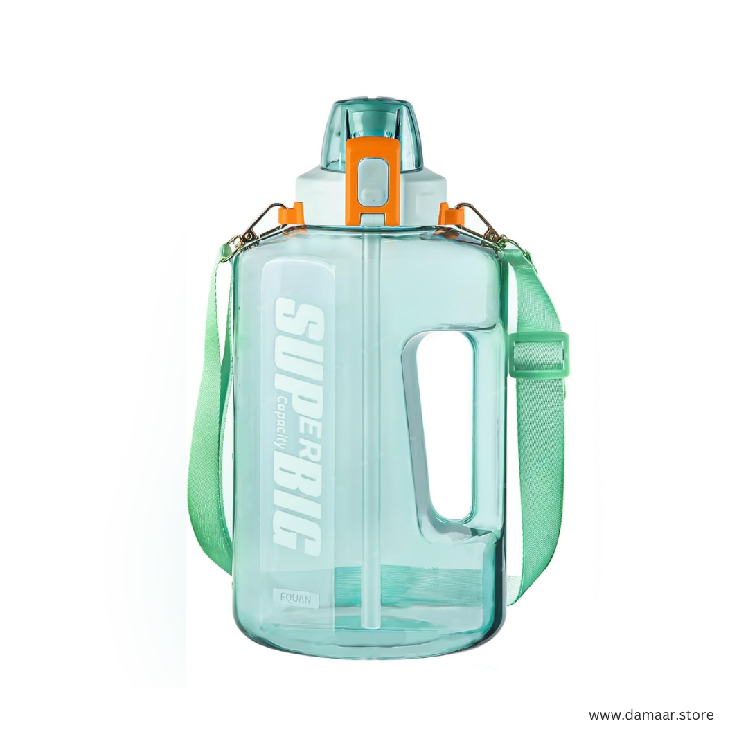 Super Big Water Bottle | 1500 ML or 2500 ML Capacity | 3 Stylish Ways to Carry | Ideal for Home, Long Travel Days, or Gym Sessions