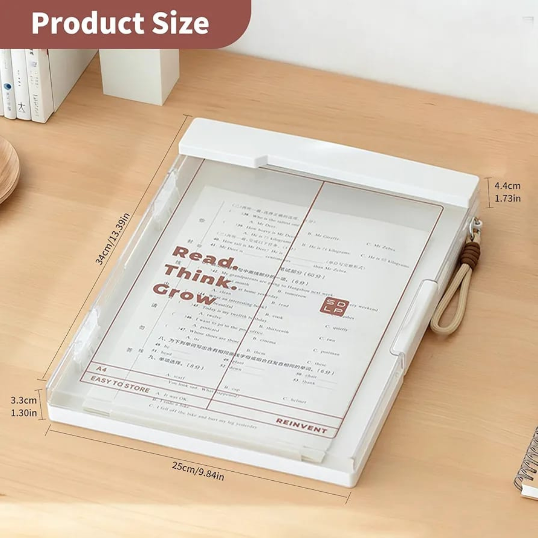 Dual Function Folder | Writing Pad and Exam Paper Storage Box | For Student or Office Use