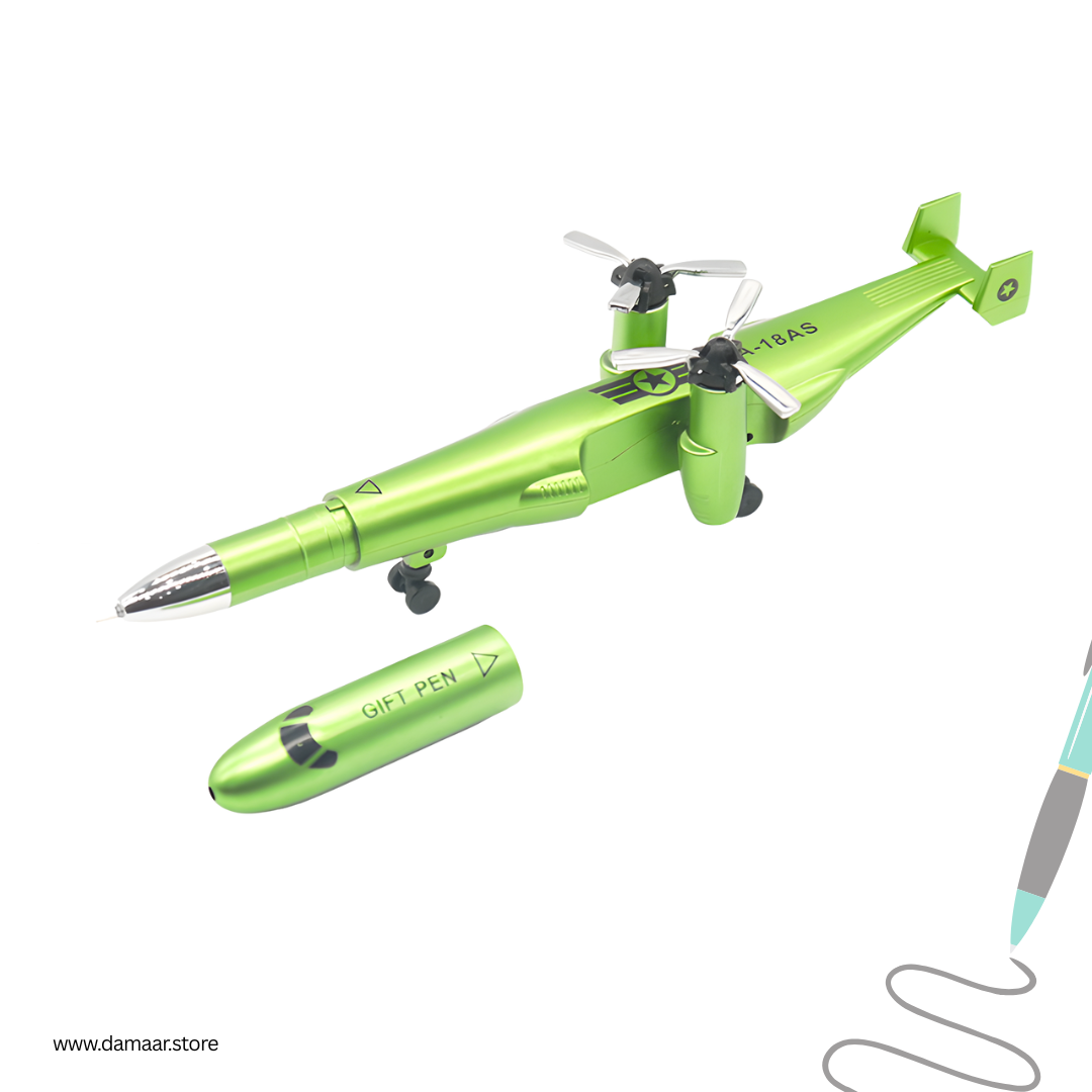 Airplane Pen | Set of 2 Different Colour  Smooth Writing |  Attractive and Decorative |Blue Ink Ball Pen