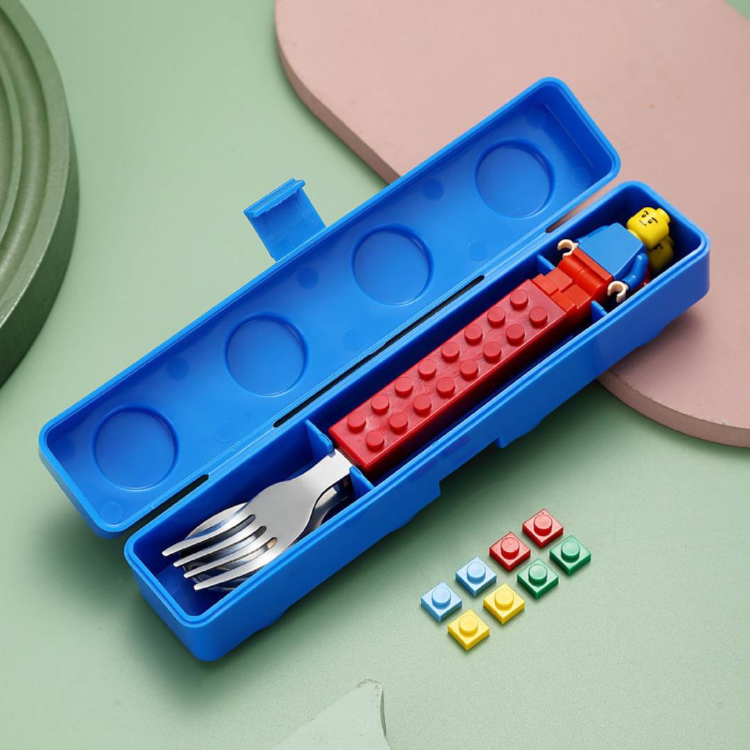 Lego Cutlery Set | Attractive Design | Spoon and Fork | Stainless Steel Material | Gift Box