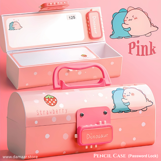 Suitcase Style Pencilcase | Safe - Double Password Lock | Spacious & Multifunctional | Age 6 & Above