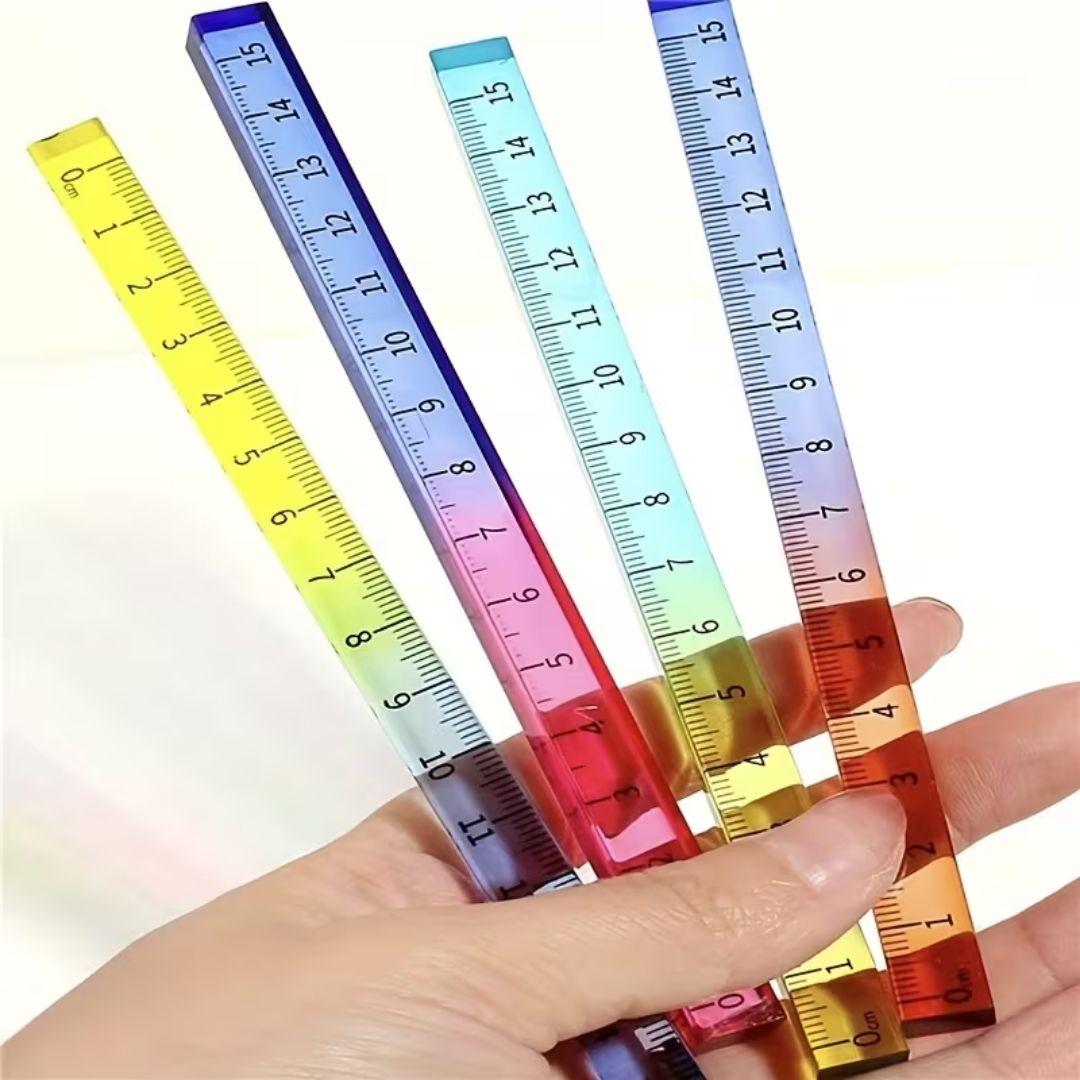 Multicolour Acrylic Ruler | Attractive Design | Lightweight | Clear and Accurate Measurement