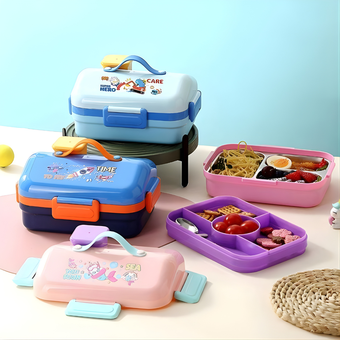 Happy Home Lunch Box | Adorable house-shaped design | Stainless Steel, Durable and Safe | Secure Lock