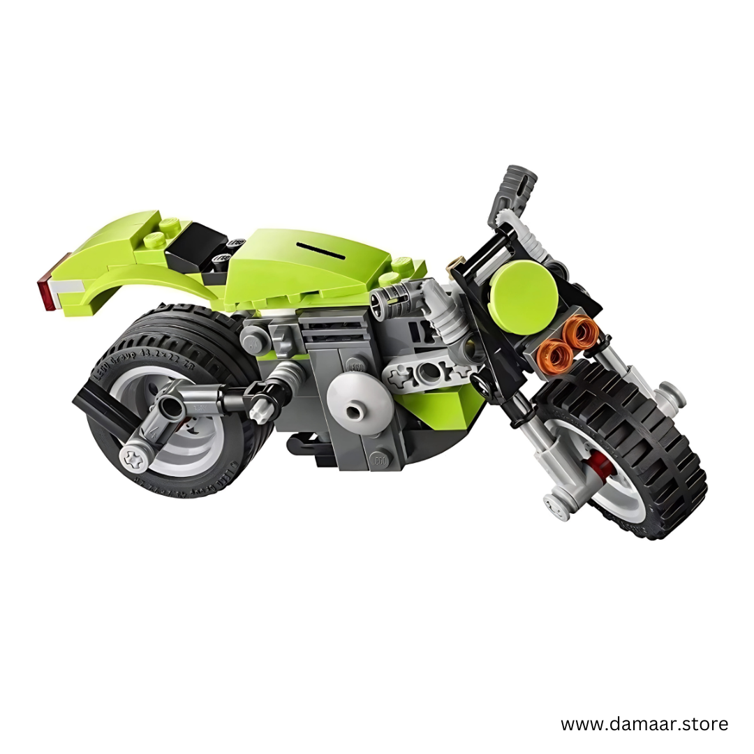 Highway Cruiser Bike | 3 in 1 Brick Design | 129 pcs | Educational Toy | 6+ Ages