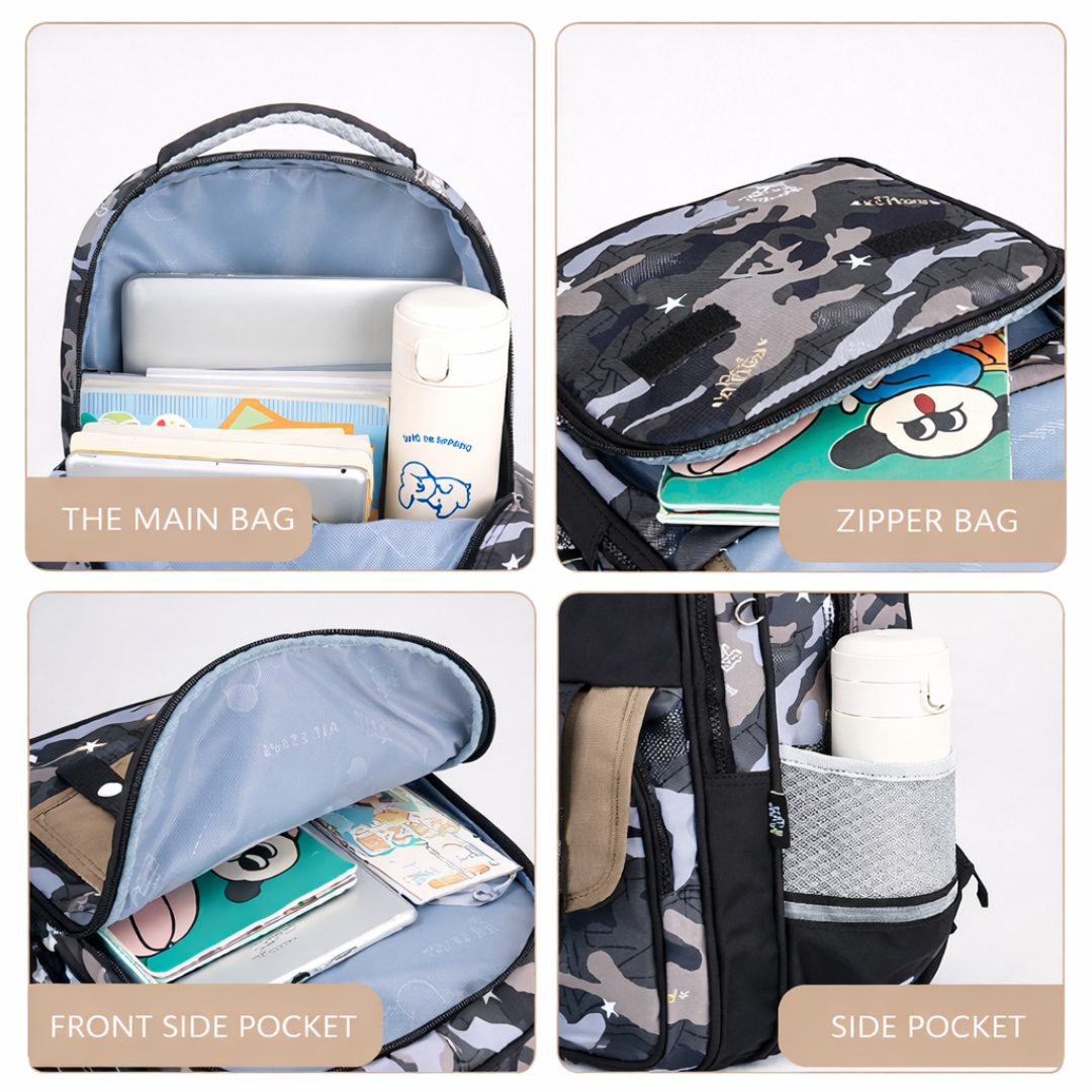 CamoPro Backpack | Stylish and Comfortable | Spacious | Travelling or School | Ideal for 8 Years & Above