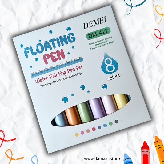 Floating Pen | Water Painting Set | 8 Attractive Colors | Painting & Craftsmanship