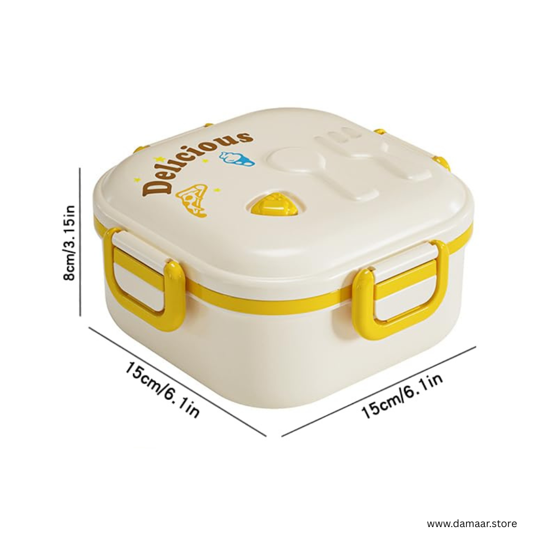 Delicious Lunch Box | Large Capacity | Safe PP Material | 2 layers and Multi-Compartment | Easy to Carry