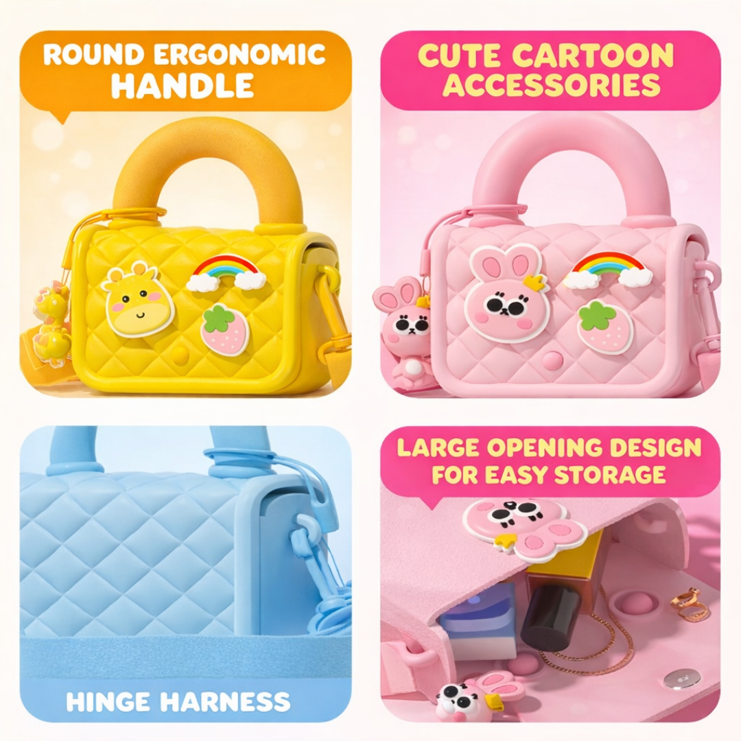 Little Joy Mini Hand Bag | Premium Kawaii-Q Brand | Cute Design and Stylish |Ideal for Kids (4–8 Years)
