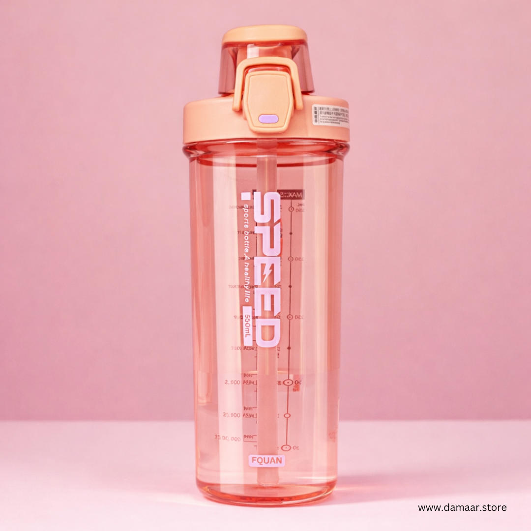 Speed Water Bottle | 650 ML Capacity | Dual Drinking Options | Ideal for School, Sports or Outdoor