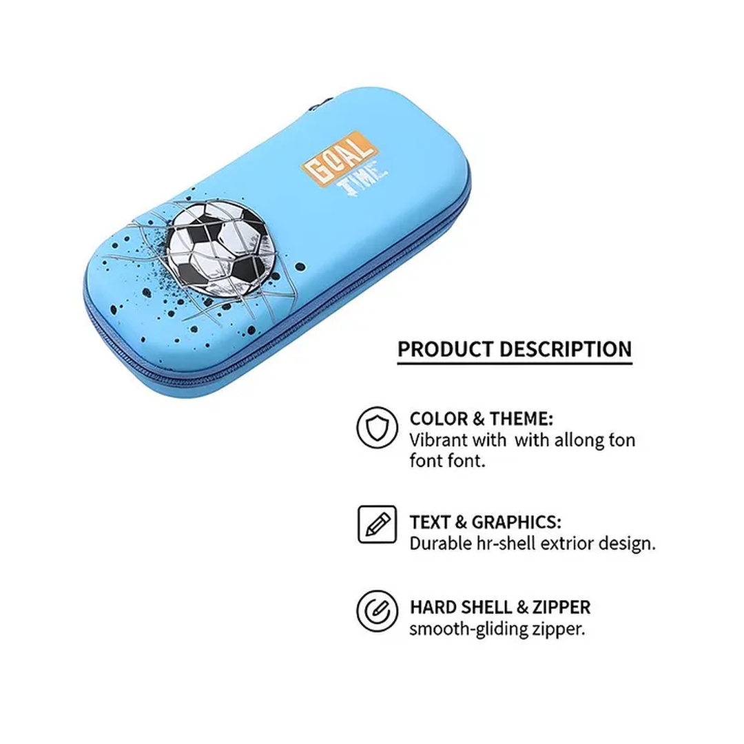Champion Football Pencilcase | Compact and Spacious| Stationery Storage | Ideal for School Students or Travel