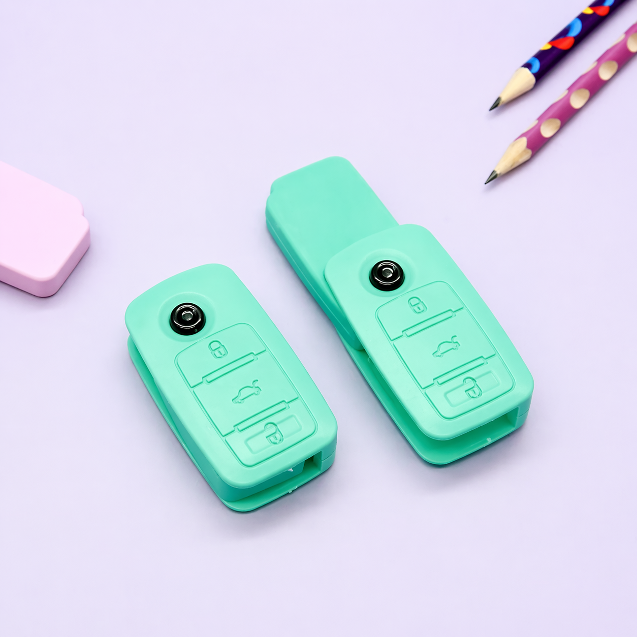 Car Remote Key Eraser | Fun and Fancy Eraser | Set of 2 Random Colours | Return Gifts & Stationery Collections