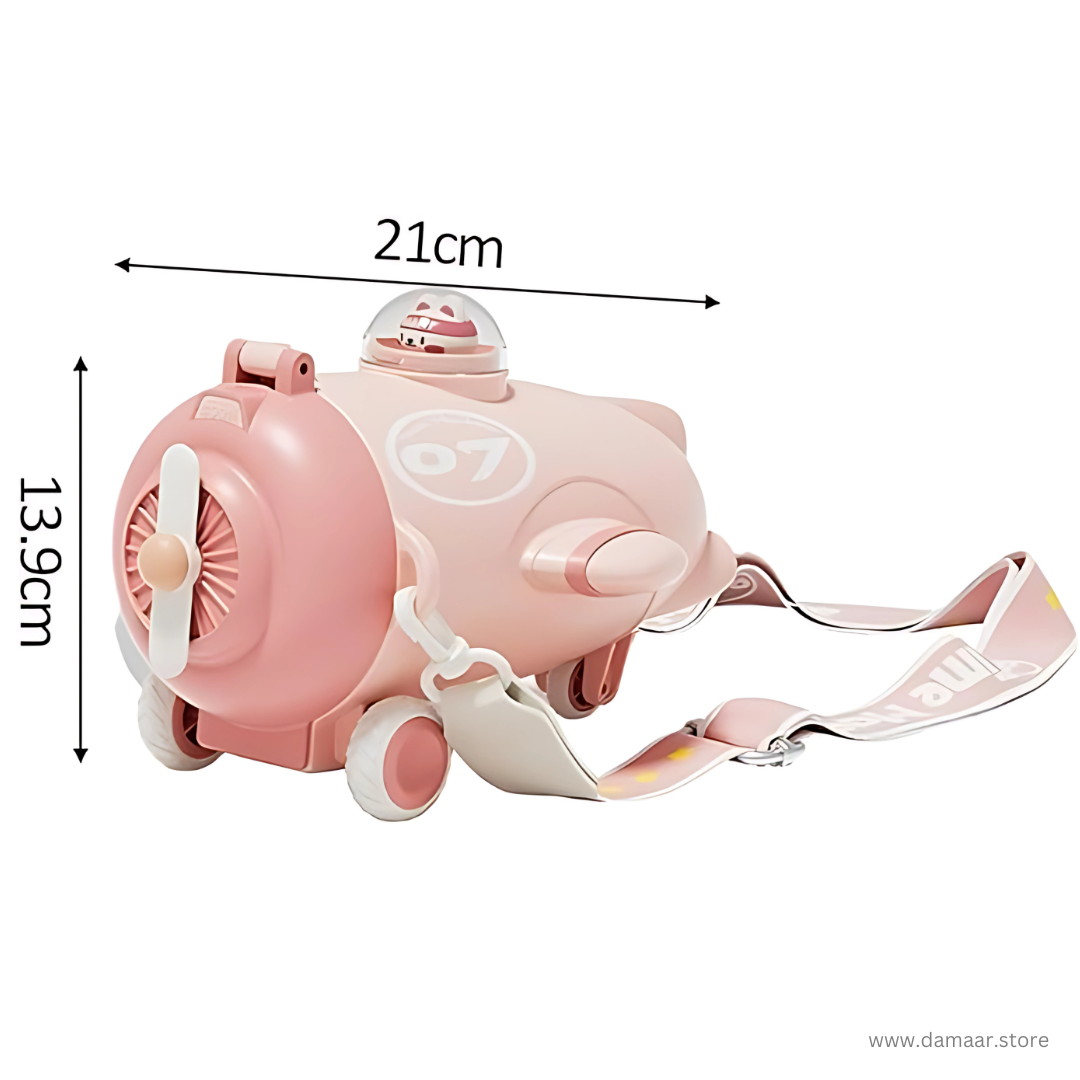 Airplane Sipper Bottle for Kids | Sturdy Build | Easy to Carry | 550 ML Capacity