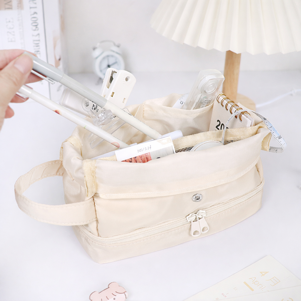 HappyPocket Pouch | Compact and Spacious| Stationery, Cosmetics Storage or Travel Essentials | Ideal for Girls