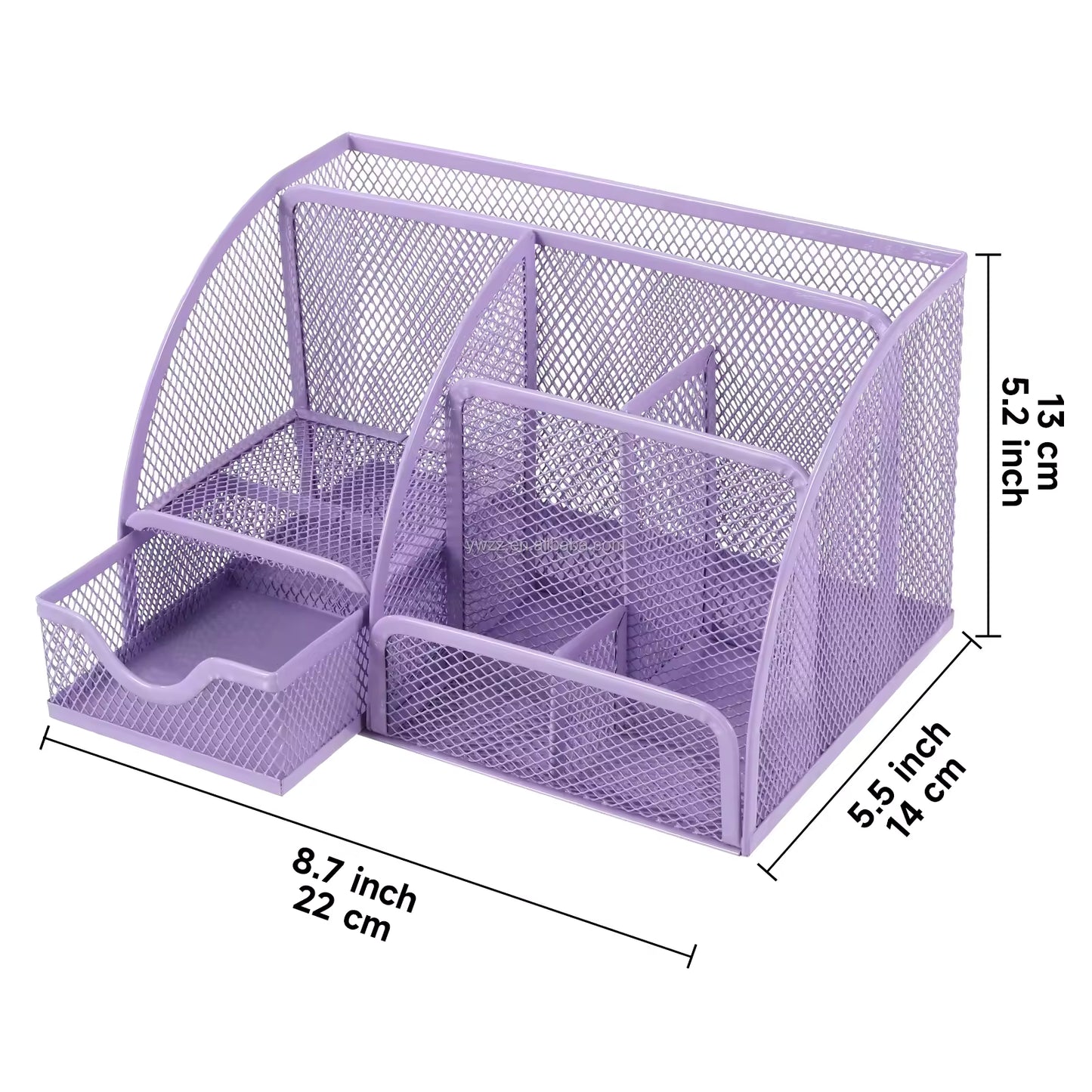 Super 7 Metal Mesh Desk Organiser | 7 Storage System | Strong and Sturdy | School or Office Stationery
