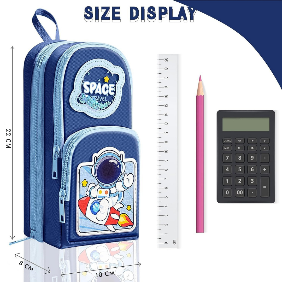 Cute Cartoon Stationery Pouch | Large Capacity Pencil Case Design | Durable Fabric | Ideal for Students