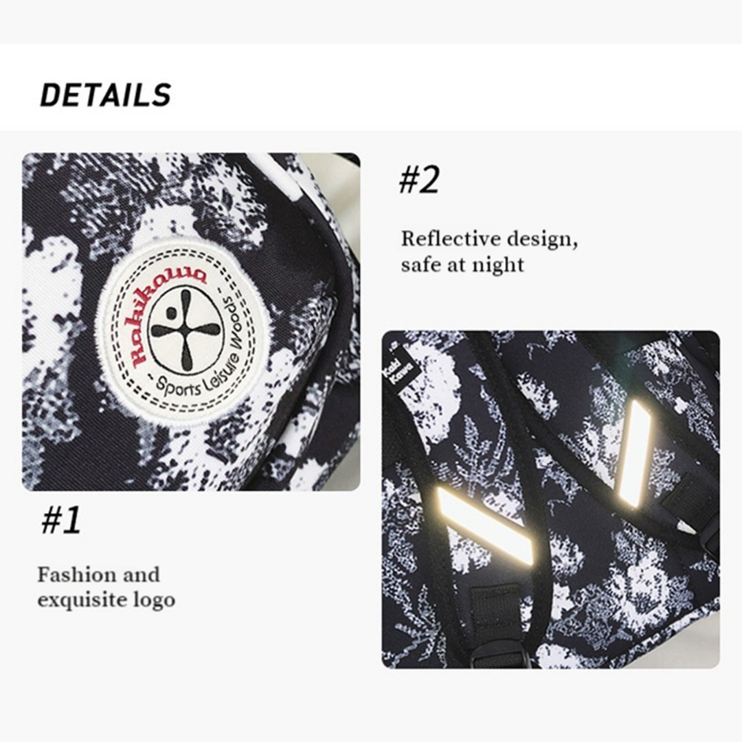 Trendy Floral Backpack | Multi Compartment Spacious | Water Resistant | School, College and Travels | Ideal for Teens & Adults