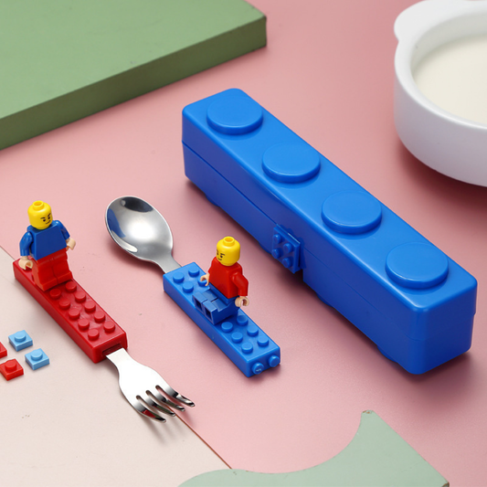 Lego Cutlery Set | Attractive Design | Spoon and Fork | Stainless Steel Material | Gift Box