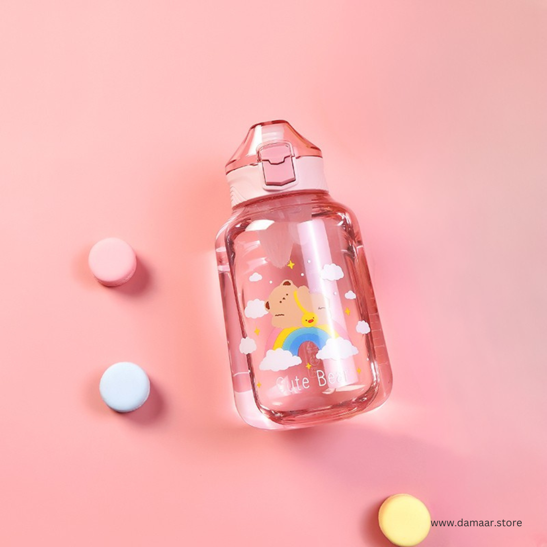 Cute Jumbo Water Bottle | 1200 ML Capacity | BPA Free | Leakproof Design | For School, Travel, and Outdoor Activities