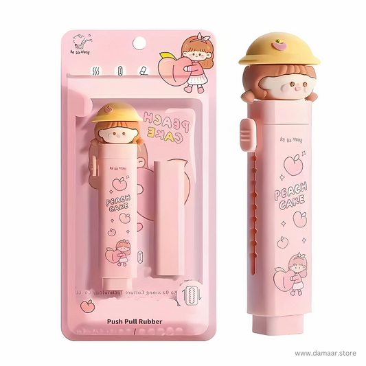Cute Sliding Eraser | Push Pull Type | Pack of 2 Different Design
