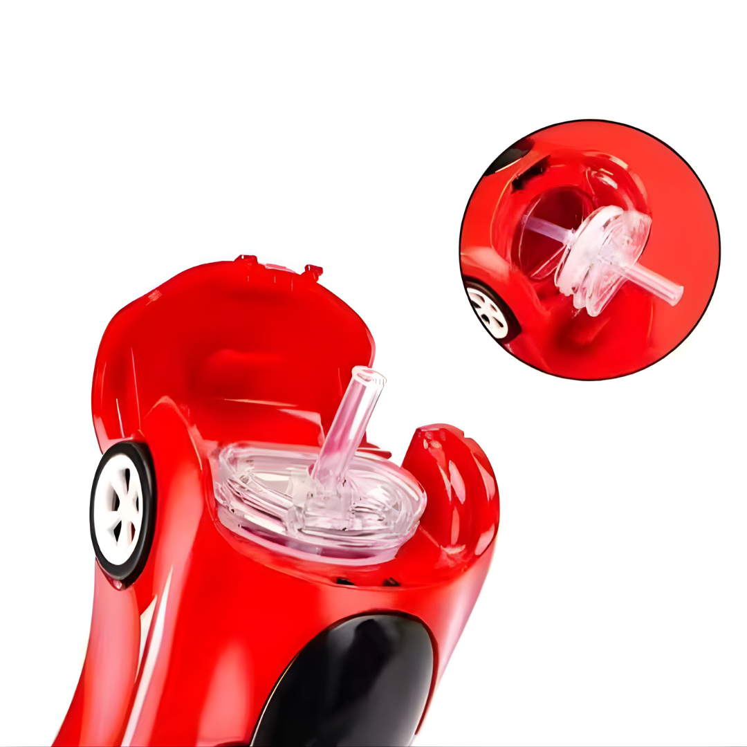 Sports Car Water Bottle | 280 ML Capacity | Adjustable Strap | Playful Design | For Kids