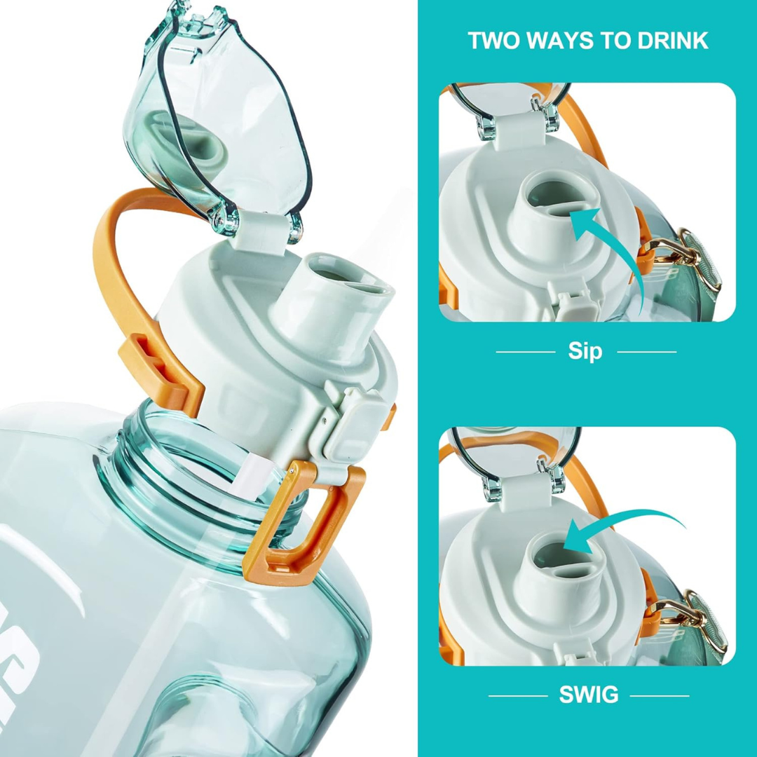 Super Big Water Bottle | 1500 ML or 2500 ML Capacity | 3 Stylish Ways to Carry | Ideal for Home, Long Travel Days, or Gym Sessions