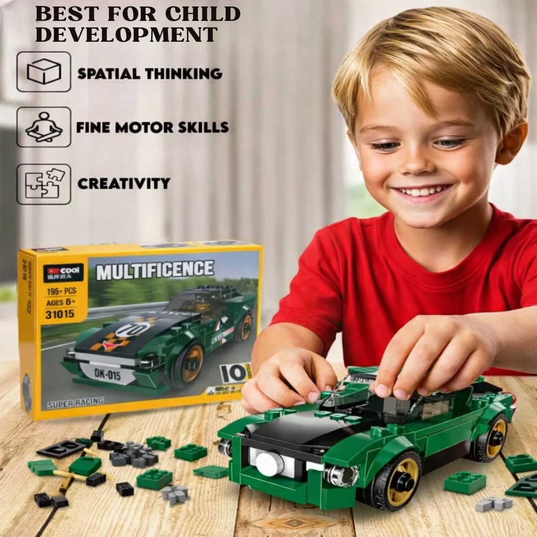 Super Racing Blocks Car | Build 10 Unique Vehicles | Multificence, Lego Style | For Kids Aged above 6 Years | Gift Set