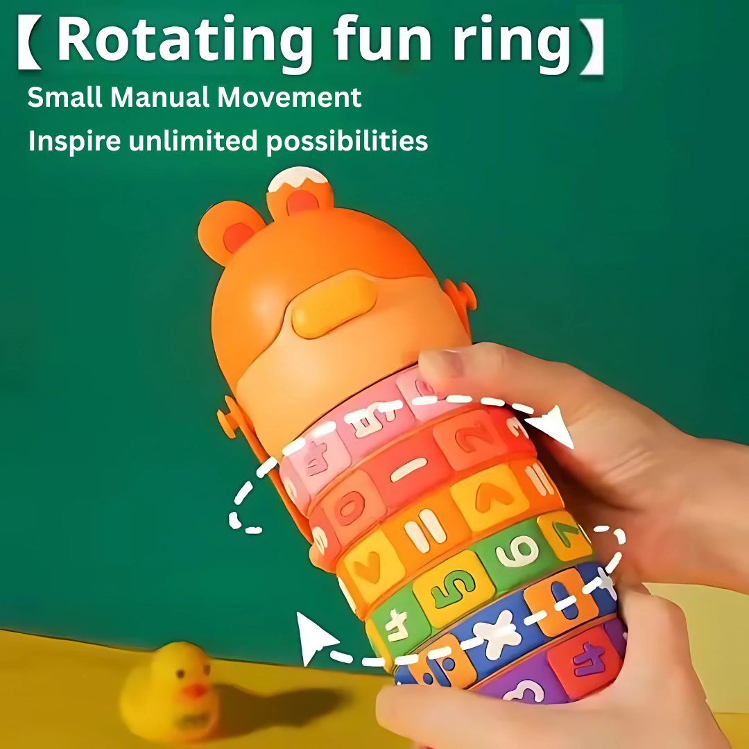 Rotating Fun Bottle | Plastic Water Bottle | Leakproof | Colourful | Educational | Maths Learning | Stylish
