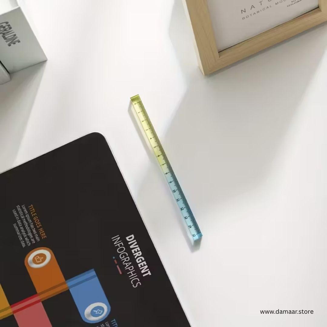 Multicolour Acrylic Ruler | Attractive Design | Lightweight | Clear and Accurate Measurement