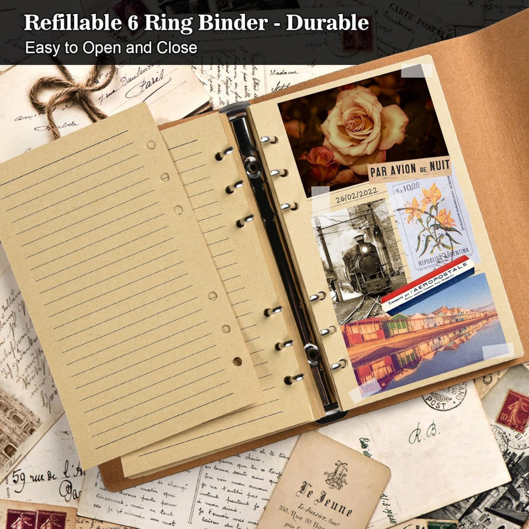 Vintage Leather Diary| Refillable Notebook with Lock Strap |  Zipper Pocket Inside | Great Gift Idea