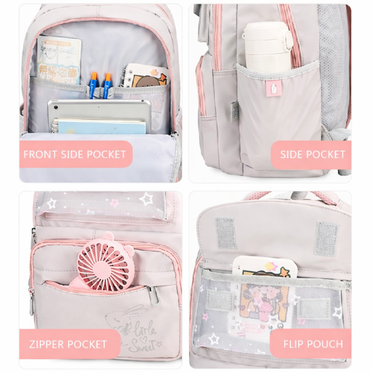 Cute Rabbit Backpack | Large Capacity | Waterproof  | Multipocket and More Storage | Lightweight and Comfort