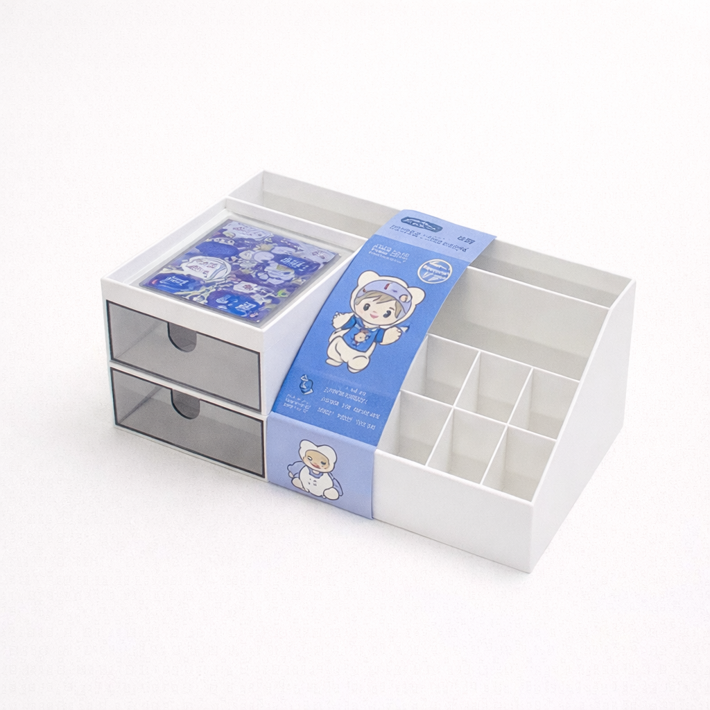 Sleek Desk Organizer | Multipurpose Storage Box | Save Space | Home or Office Use