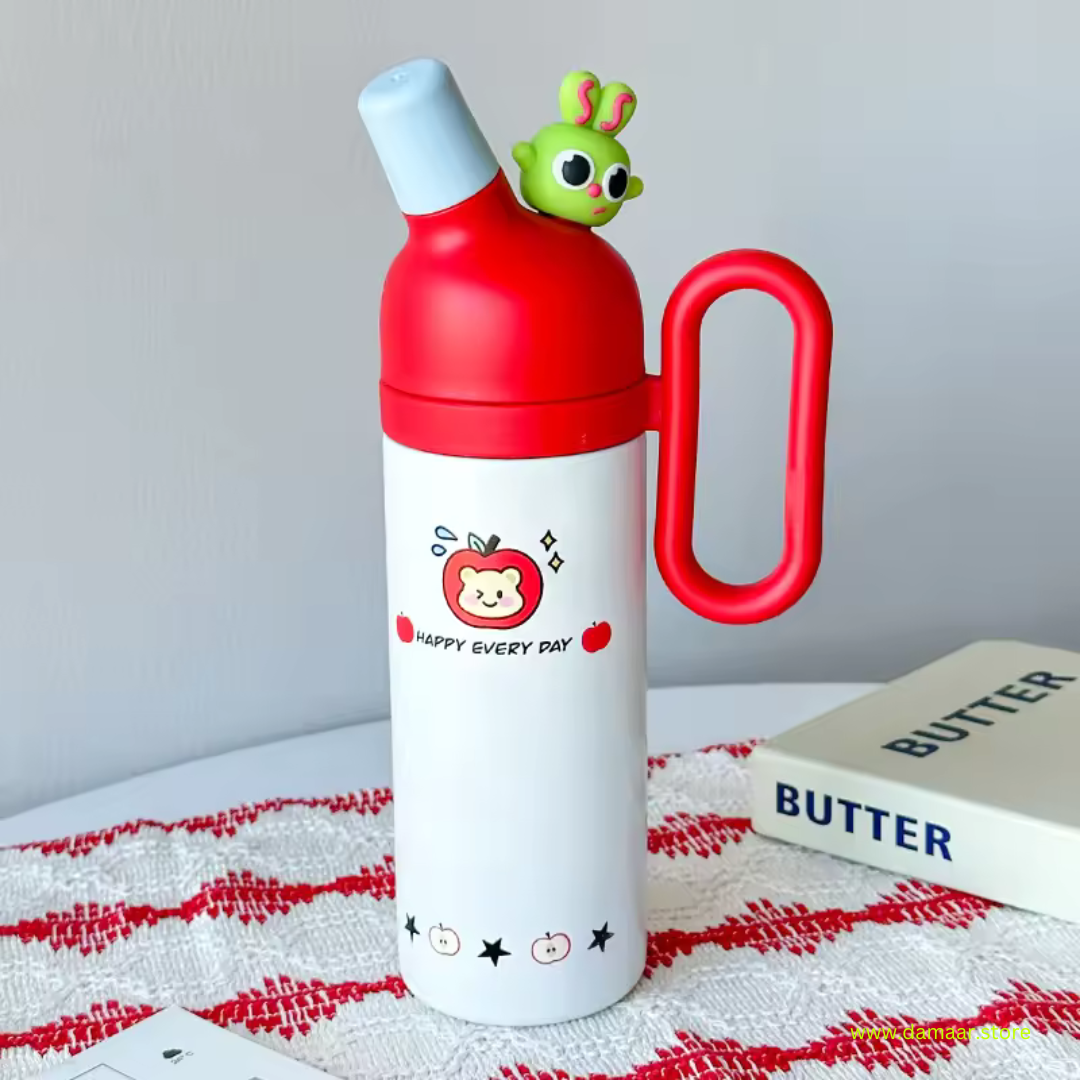 Happy Cartoon Tumbler Bottle | Stainless Steel Vacuum Insulated | 800ML Large Capacity | For all Ages