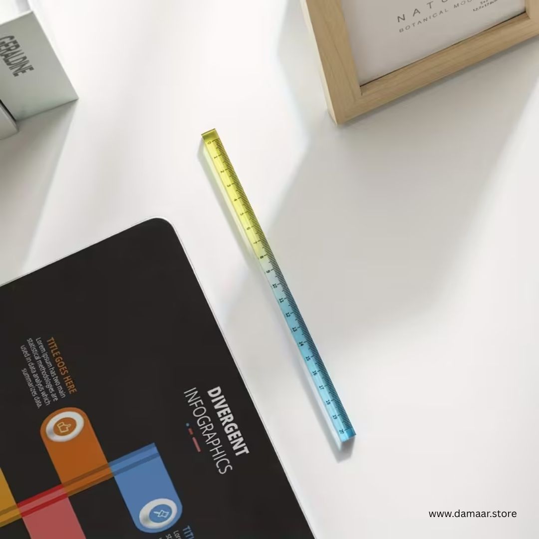 Multicolour Acrylic Ruler | Attractive Design | Lightweight | Clear and Accurate Measurement