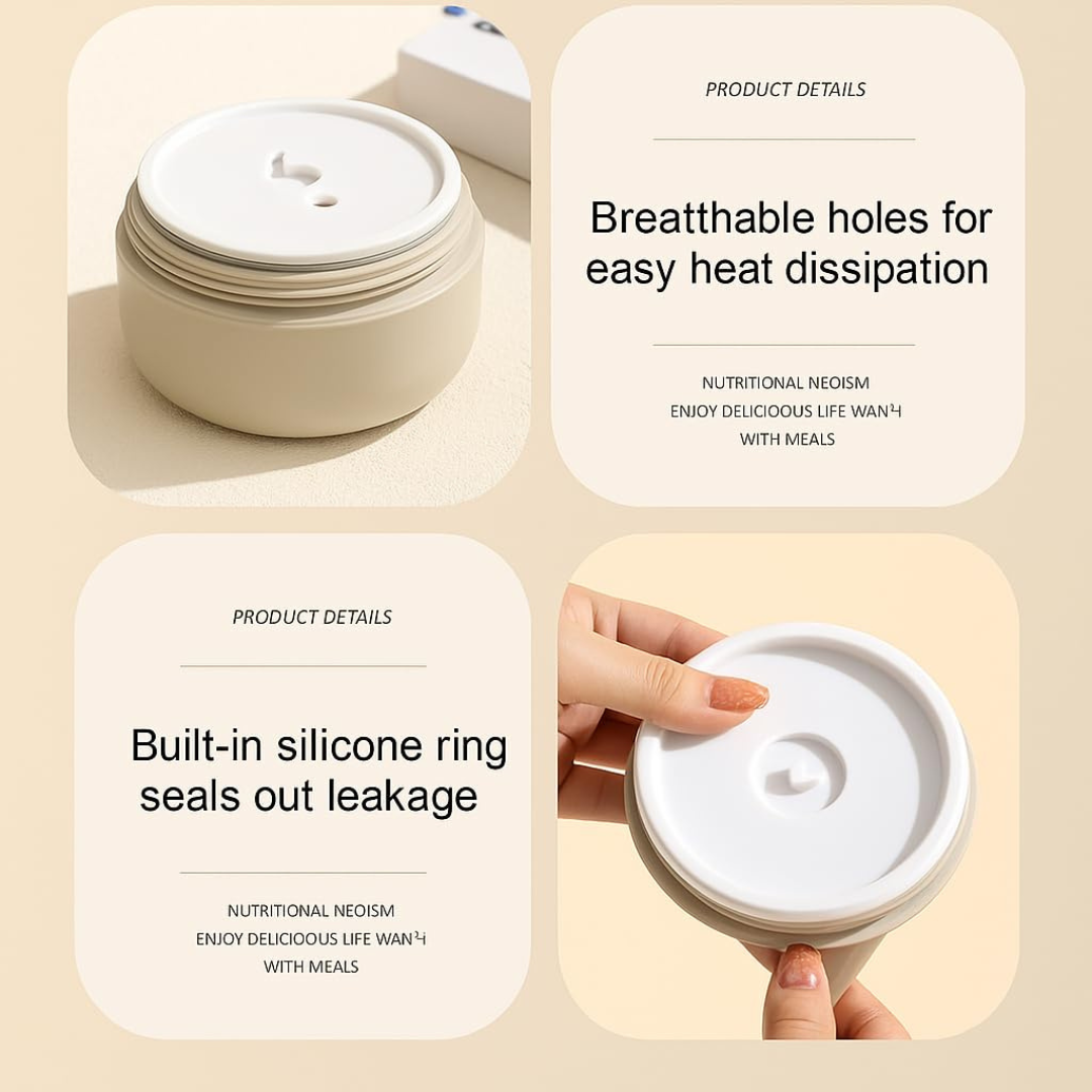 Yummy Buddy Lunch Box | 900ML Large Capacity | Stainless Steel Durable and Safe | Includes Cutlery | 3 layers Storage