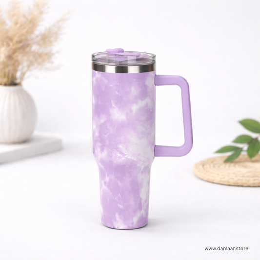 Marble Glow Tumbler | 1200 ML Large Capacity | Premium Stainless Steel | Vacuum Insulated | Ideal for Home or Office
