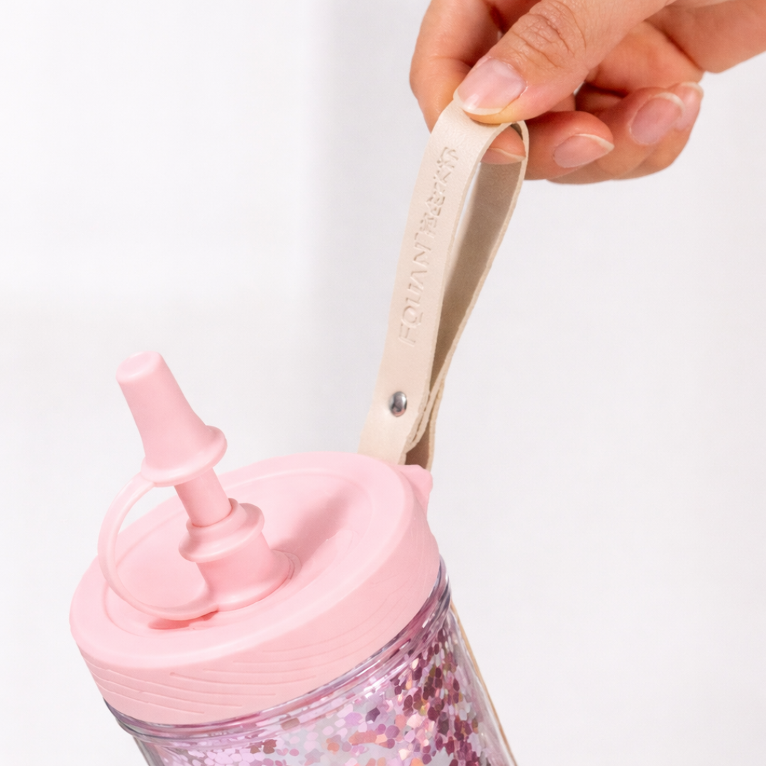 Glitter Sipper Bottle | Double Wall Heavy | 400ML Capacity | BPA Free |  Great gifts for girls, boys, kids and friends