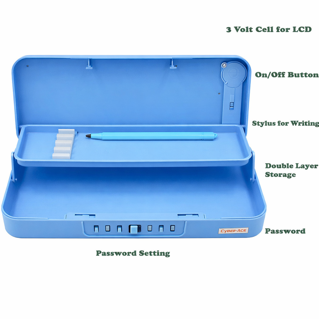 LCD Writing Tablet Pencil Case | 2-in-1 Digital Writing Pad with Stylus | Stationery Storage Case | Ideal for School & Gifting