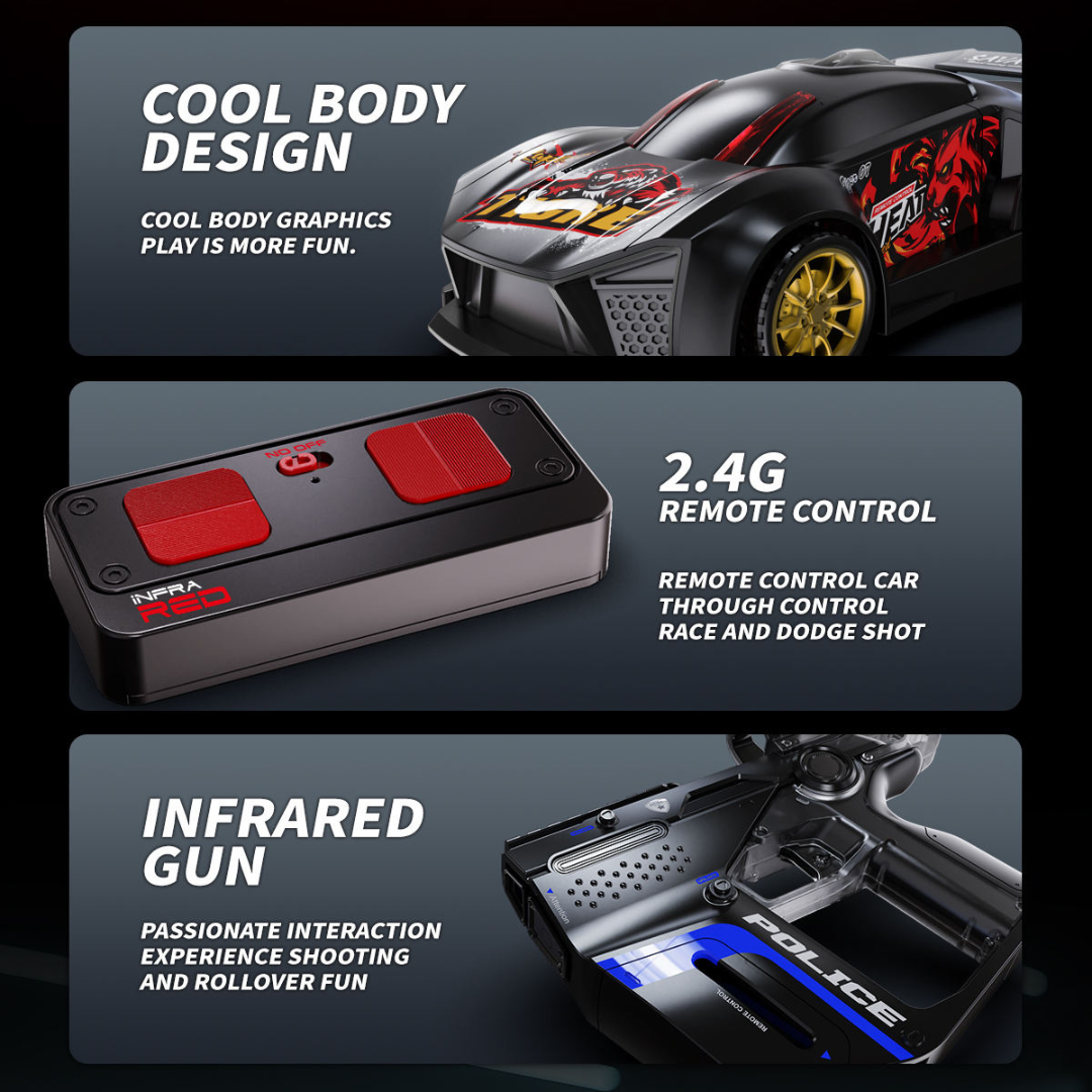 Infrared Battle Car with Remote Control | Action and Fun | Shoot and Dodge | Cool Design