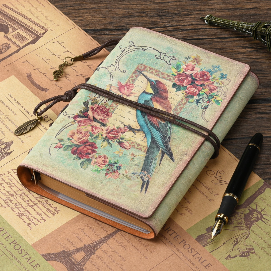 Vintage Leather Diary| Refillable Notebook with Lock Strap |  Zipper Pocket Inside | Great Gift Idea