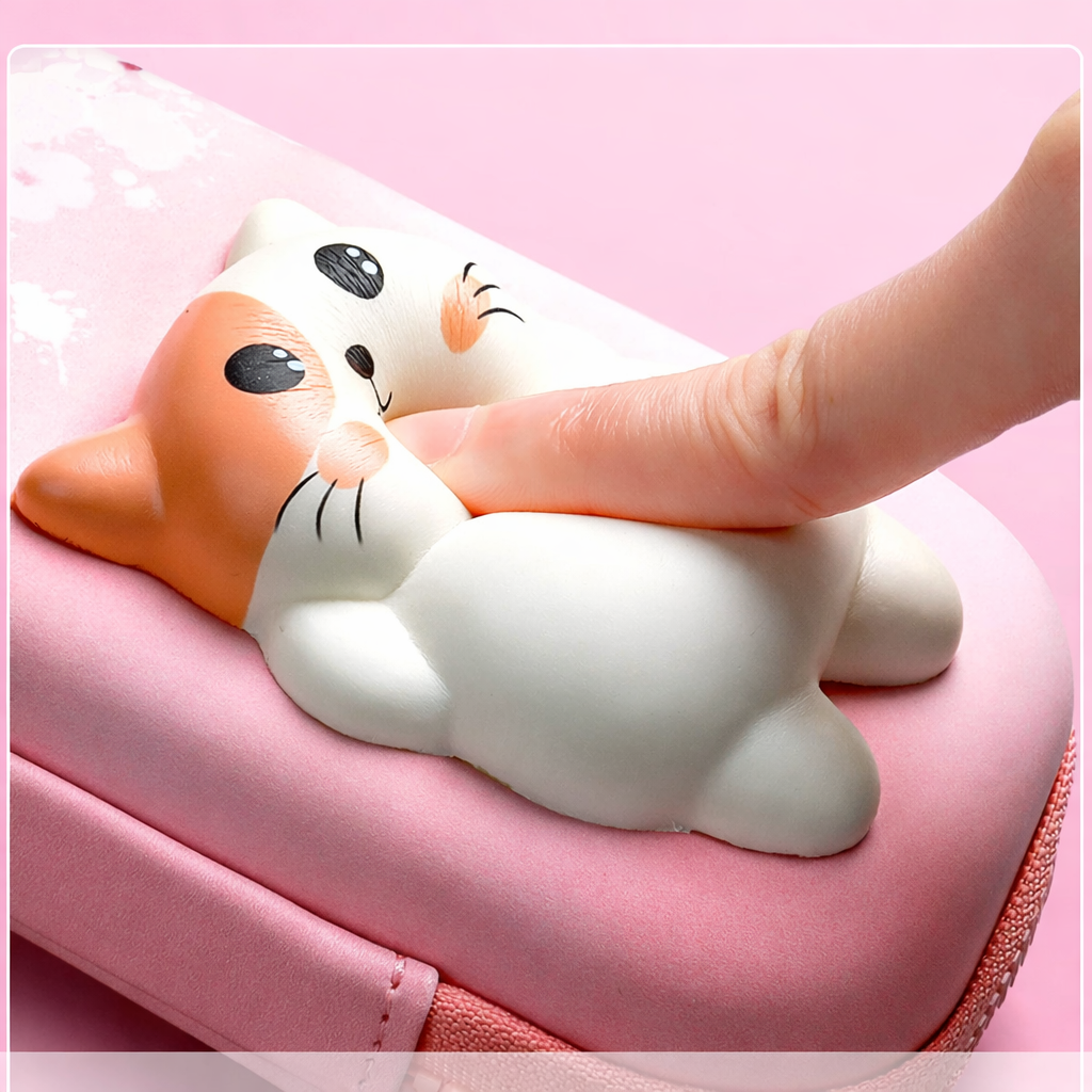 Cute 3D Plushy Pencilcase | Durable EVA Hardshell Material | Compact and Spacious | School Kids