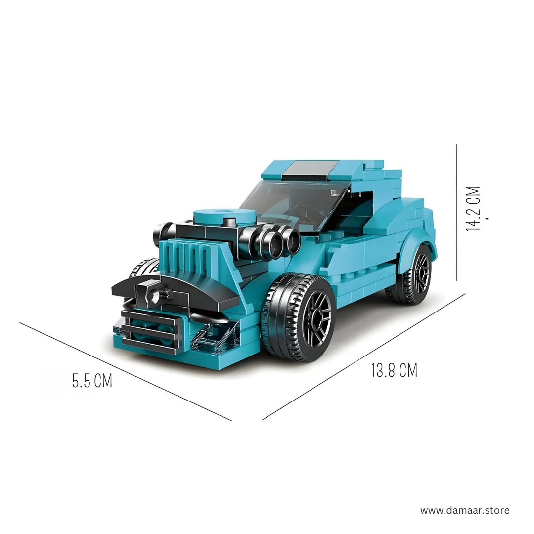 Thunder Racing Vehicles | Build 10 Unique Vehicles | Multificence, Lego Style | For Kids Aged above 6 Years | Gift Set