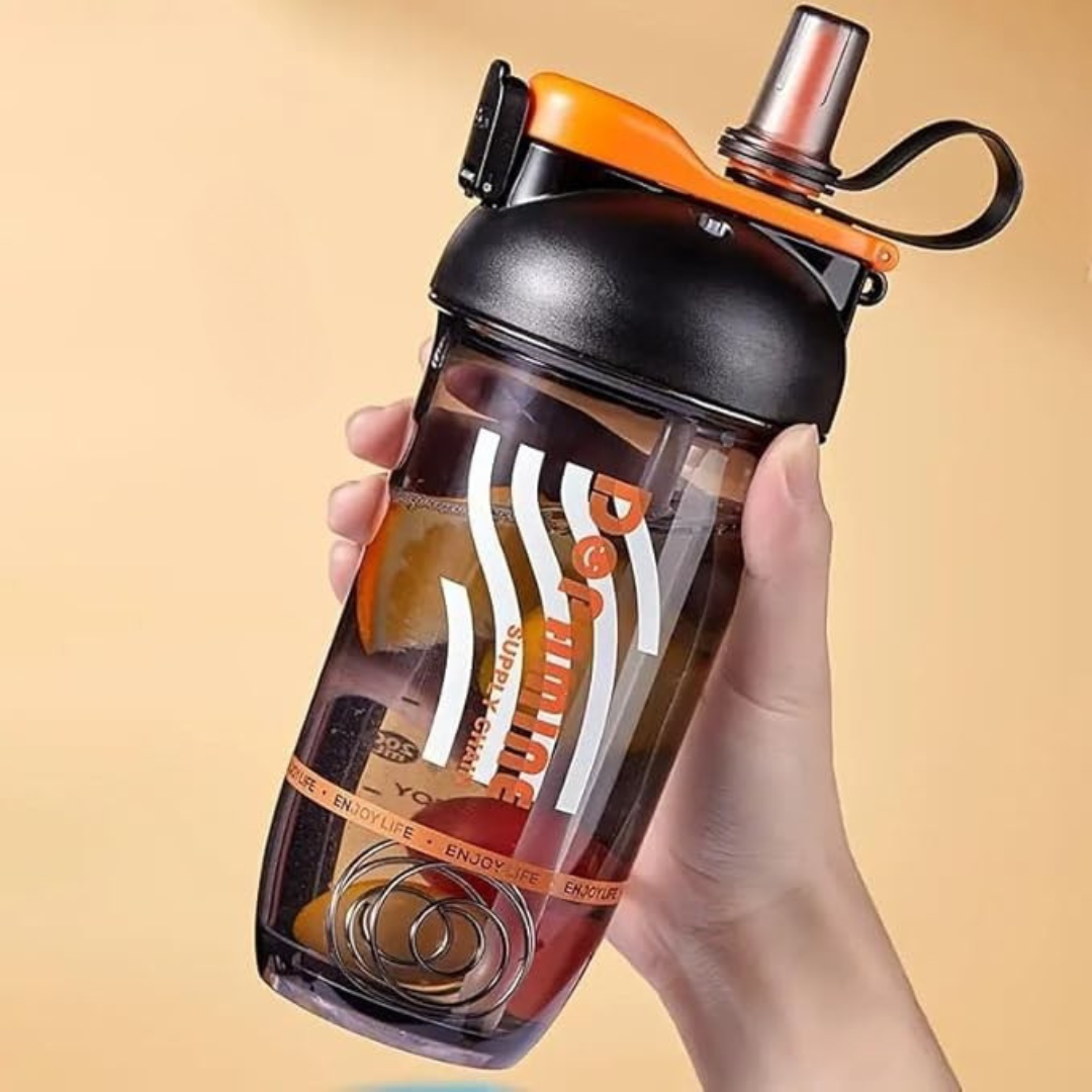 Stylish Sports Shaker Bottle | Dual Drinking Option | 750ML Capacity | BPA Free | Ideal for Sports, Gym and Travel