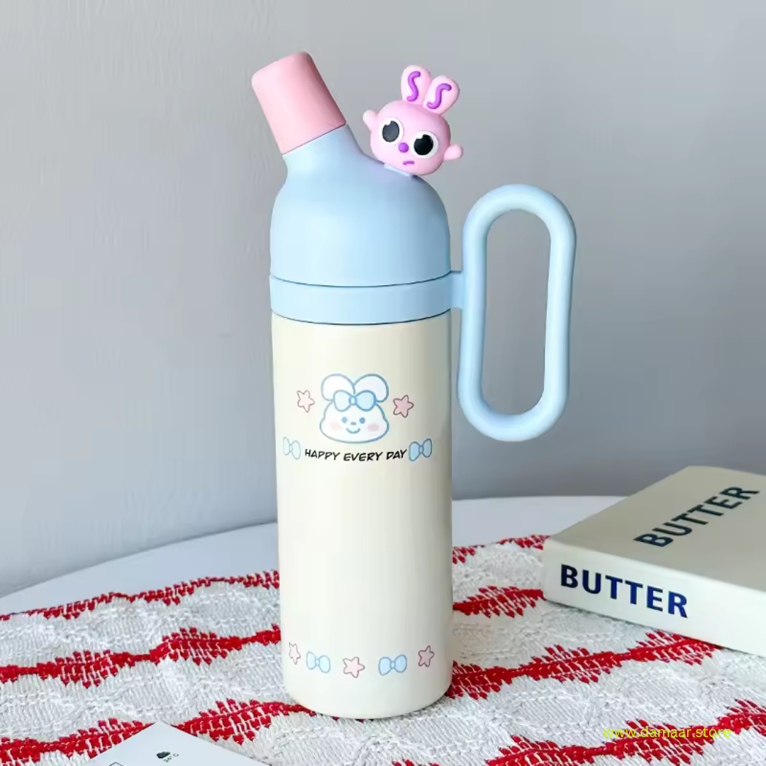Happy Cartoon Tumbler Bottle | Stainless Steel Vacuum Insulated | 800ML Large Capacity | For all Ages
