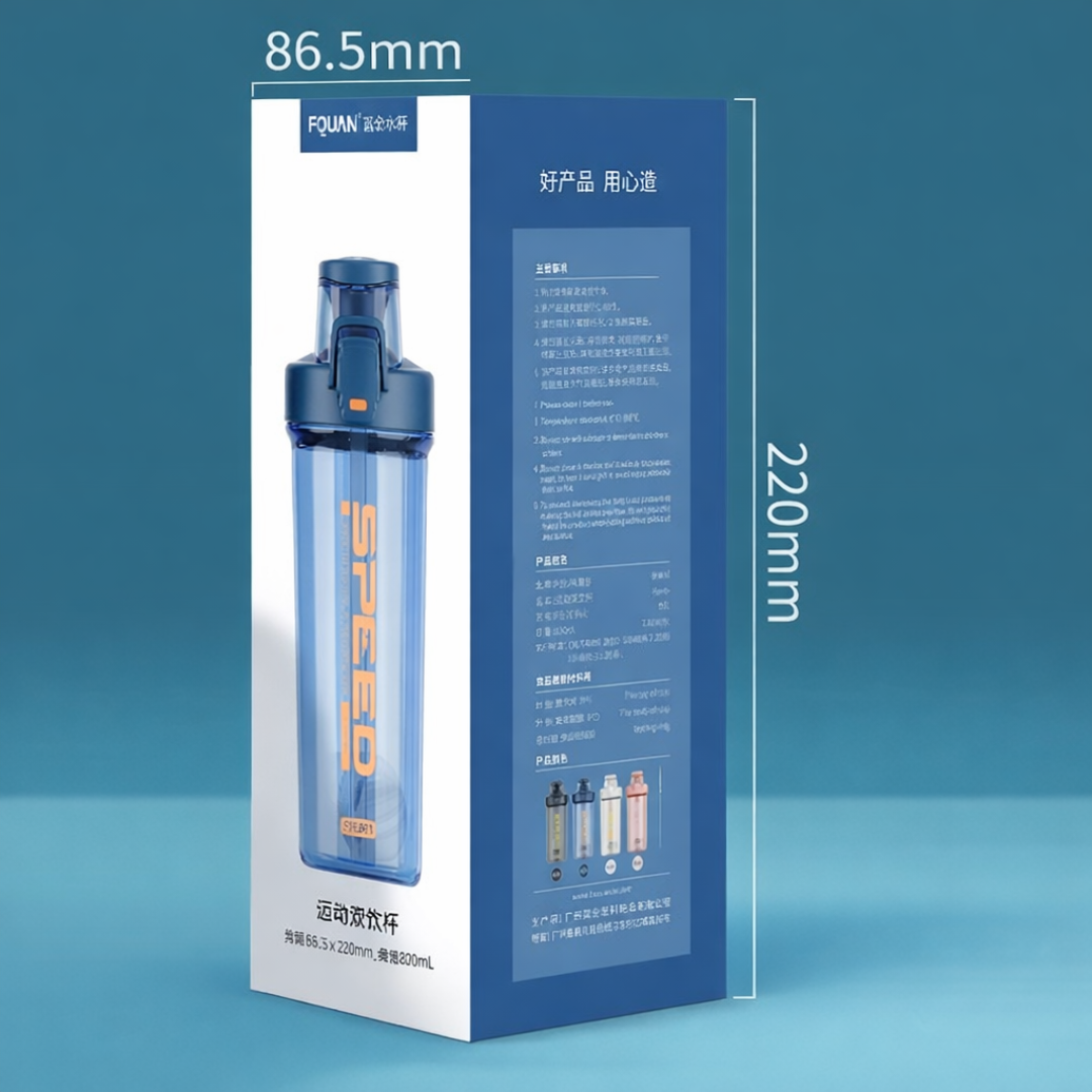 Speed Water Bottle | 650 ML Capacity | Dual Drinking Options | Ideal for School, Sports or Outdoor