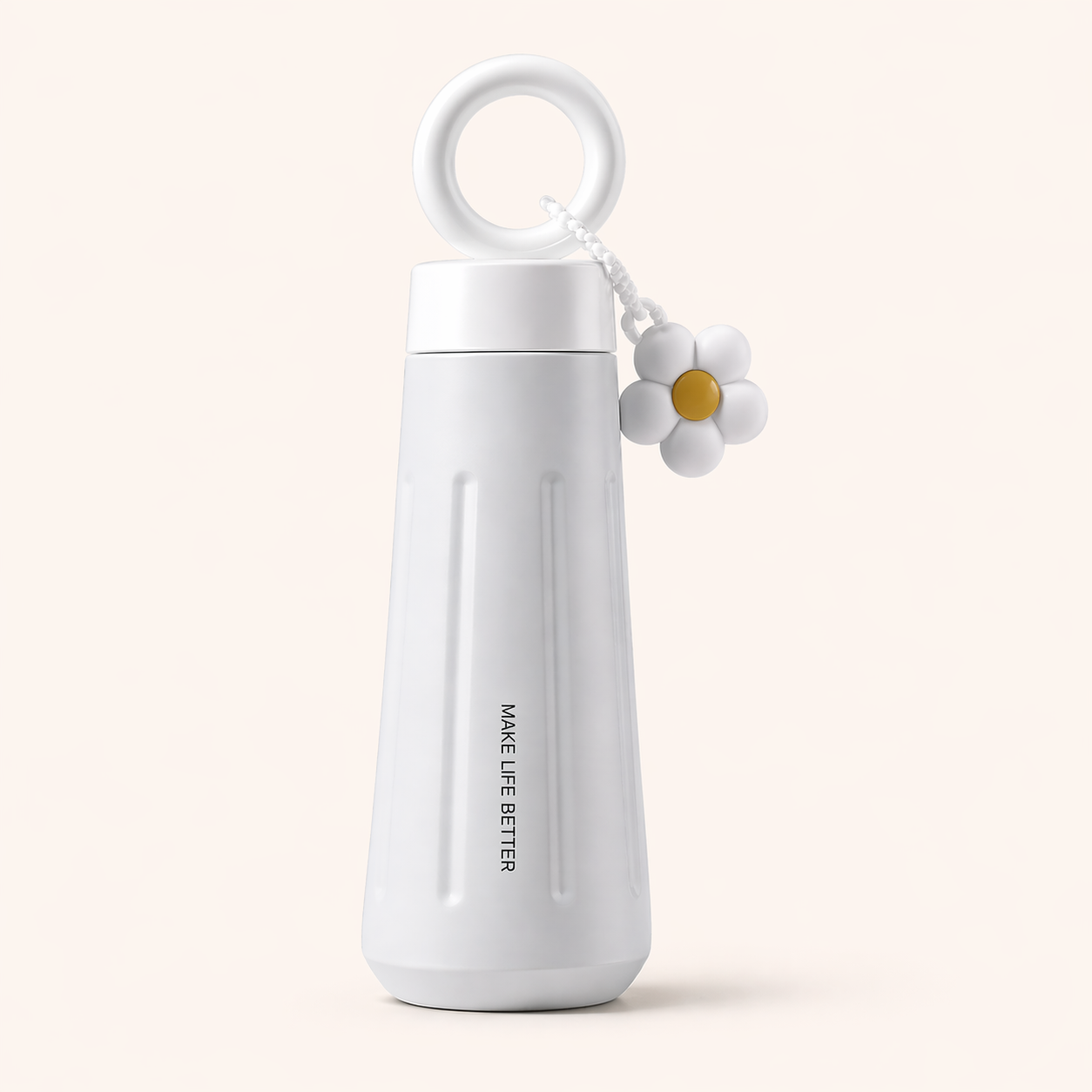 Cute Flower Loop Water Bottle | Premium Grade Stainless Steel | 450 ML Capacity | Wide Mouth and easy to Clean | For Kids and Teen