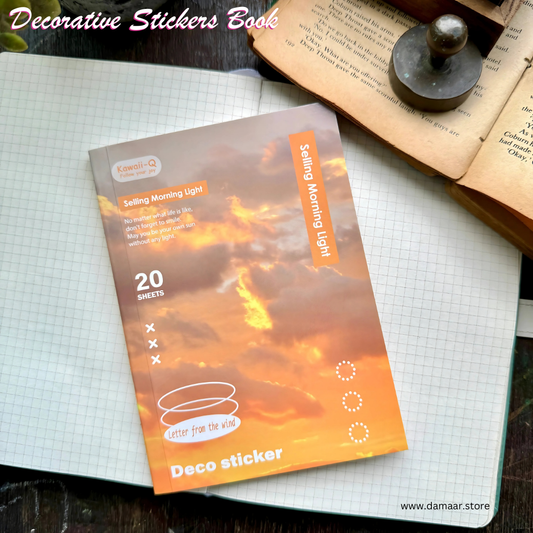 Decorative Stickers Book - Morning Light Theme | 20 Sheet Booklet | Variety of Design